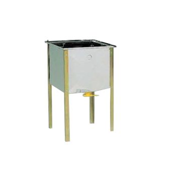 Banc langstroth en acier inoxydable à désoperculer avec bassin de 56x51x40 cm