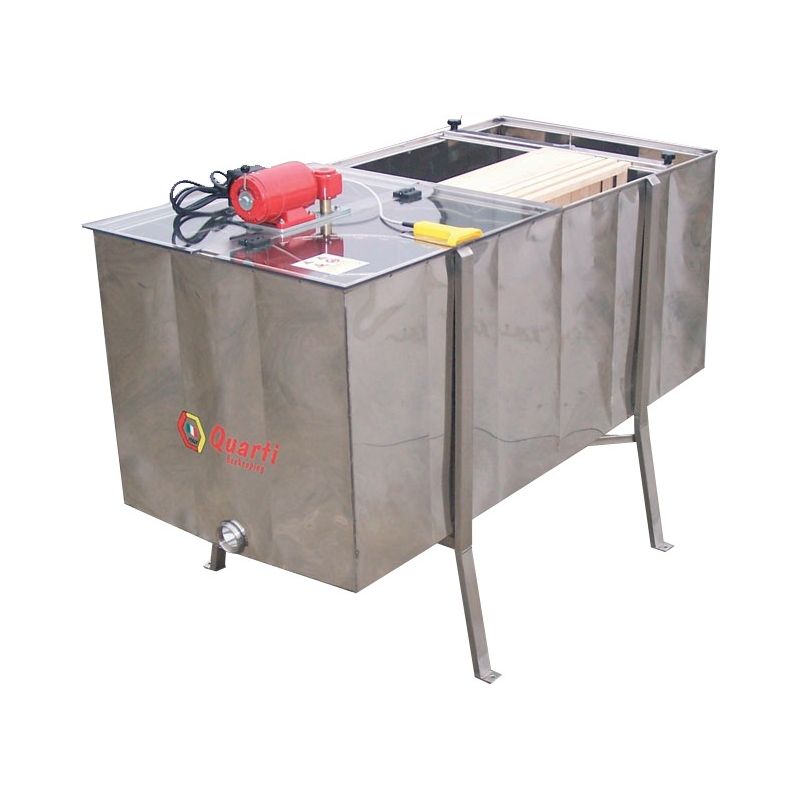 Honigschleuder Serie 2008-6, reversibel, für 6 Langstroth-Rähmchen, mit Motor ART S86, 120 W, 230 V.