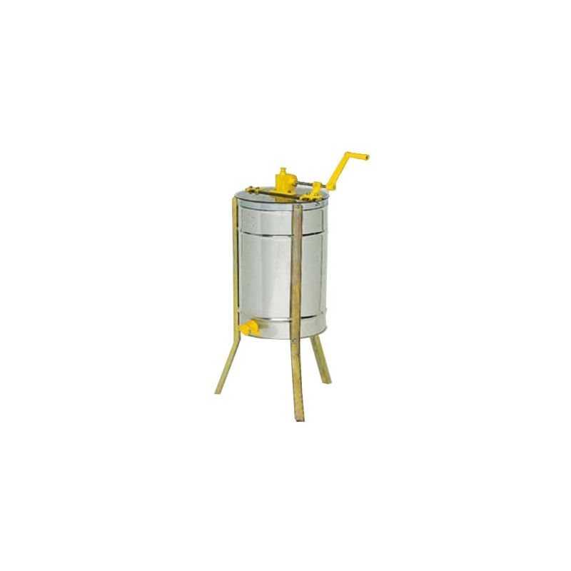 Langstroth tangential honey extractor, manual drive for 3 honeycombs