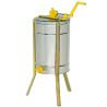 Langstroth tangential honey extractor, manual drive for 3 honeycombs