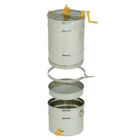 Manual tangential honey extractor d.b. kit for 4 super or 2 nest honeycombs with ø 370 stainless steel basket