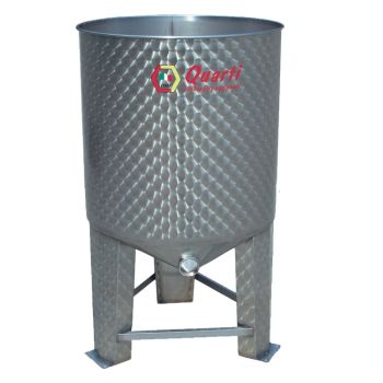 STAINLESS STEEL TANK kg 360 with legs, total discharge
