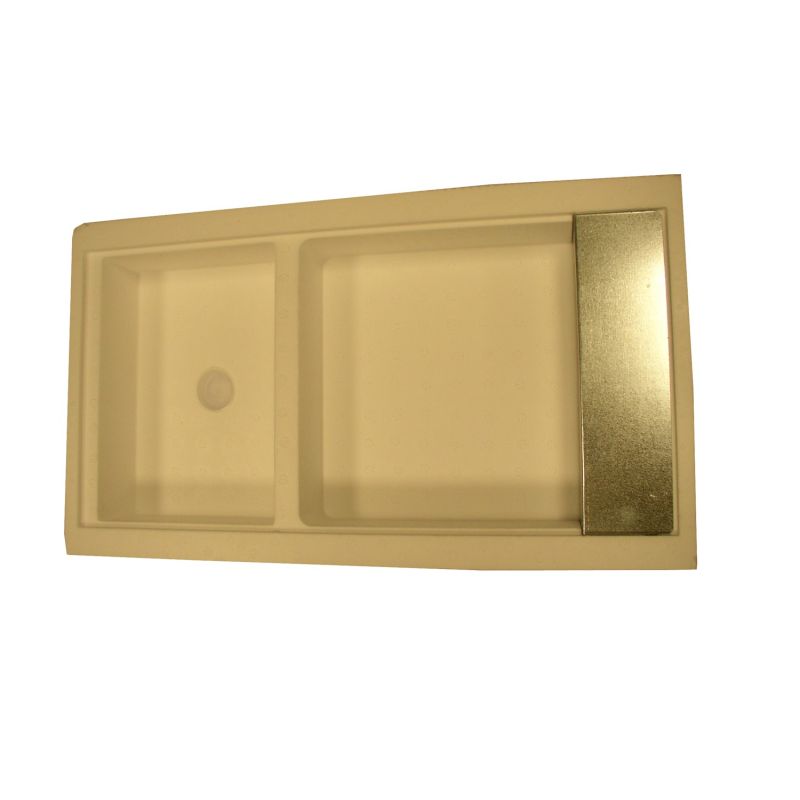 Futter-Abdeckplatte für Dadant-Blatt-Beute aus weißem Polystyrol, 6 Waben