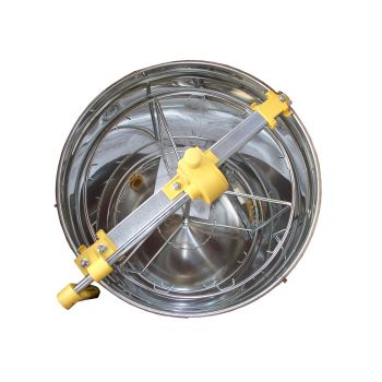 Extractor de miel radial manual d.b para 9 cuadros superiores o 3 cuadros de cría con cesta de acero inoxidable