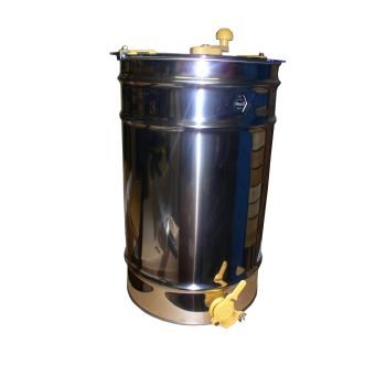 DADANT TANGENTIAL HONEY EXTRACTOR, manual drive, for 2 hive frames or 4 super frames, stainless basket Ø 370 mm (table top) 