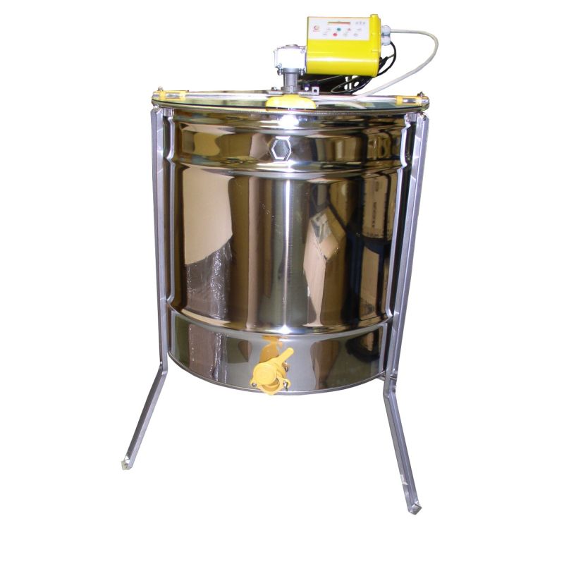 Tangential langstroth extractor for 6 honeycombs