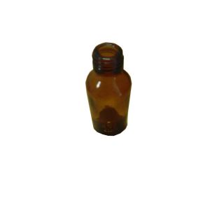 Flacon rond en verre jaune 50 ml