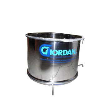 Stainless steel filter complete with pre-filter, stand and filter bag for 50 to 200 kg maturers