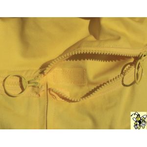 Pure cotton coverall with removable squared mask for beekeeper