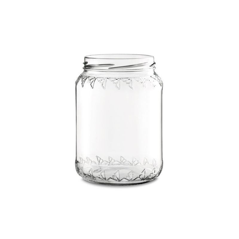 Vaso in vetro regina per miele 500 g con capsula twist-off TO 70