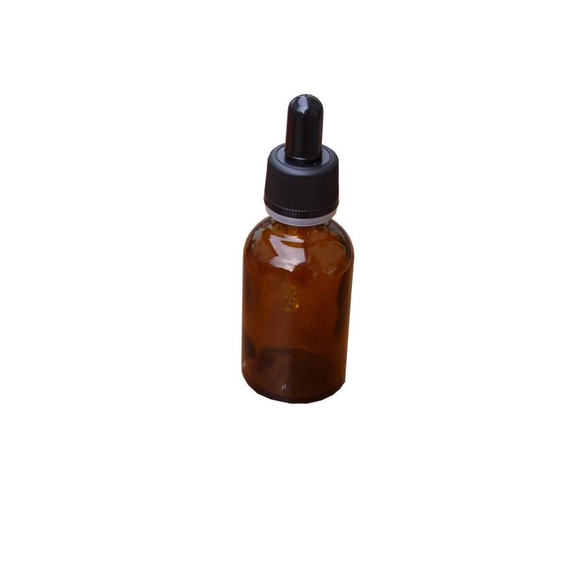 Flacone rotondo in vetro giallo con contagocce 20 ml Flacone rotondo in vetro giallo con contagocce 20 ml