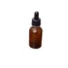 Flacon rond en verre jaune avec compte-gouttes 20 ml