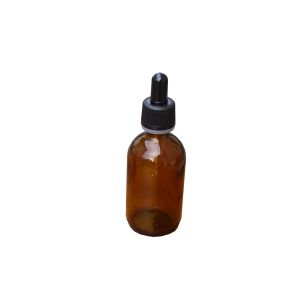 Flacon rond en verre jaune avec compte-gouttes 50 ml