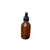 Flacon rond en verre jaune avec compte-gouttes 50 ml