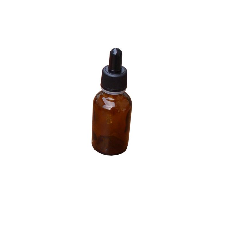 15 ml yellow round glass bottle with dropper