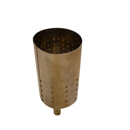 Contenedor cilíndrico para pellets para ahumador de apicultura en acero inoxidable diámetro 10 cm