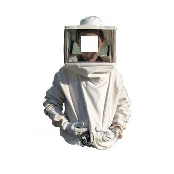 Child's beekeeping smock with square mask