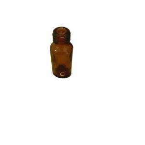 Flacon rond en verre jaune 15 ml