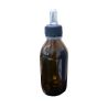 Flacon rond en verre jaune avec compte-gouttes 100 ml