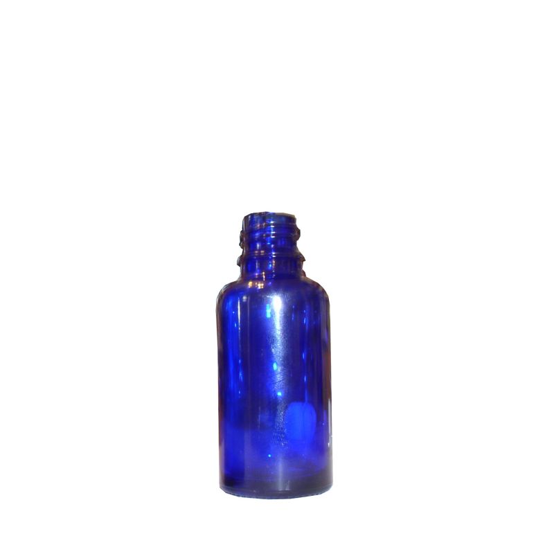 10 ml blu round glass bottle