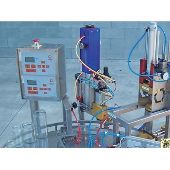 Table rotative ø 900 mm avec unité de bouchage pour distributeur de miel