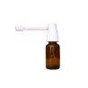 Gelbe runde glasflasche mit langem kehlkopfspray 20 ml