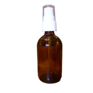 50 ml yellow round glass bottle with spray