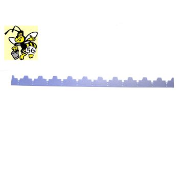 Espaciador "salva-abejas" de chapa galvanizada 10-11-12 muescas - 28 mm - para colmena de 12 cuadros d.b.