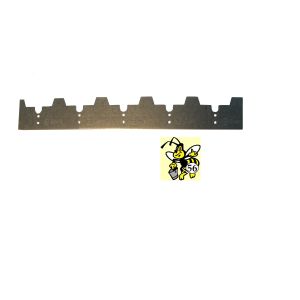 Bienenschonender Abstandshalter aus verzinktem Blech mit 5 Kerben – 25 mm – für D.B.-Beute mit 6 Waben