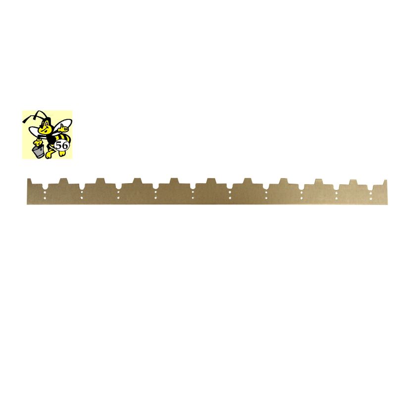 Abstandshalter aus verzinktem Blech "Bienenschutz", 8-9-10 Kerben - 28 mm - für 10-Waben-Dadant-Blatt-Beute