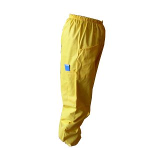 Pantalone in tela di cotone giallo per apicoltore