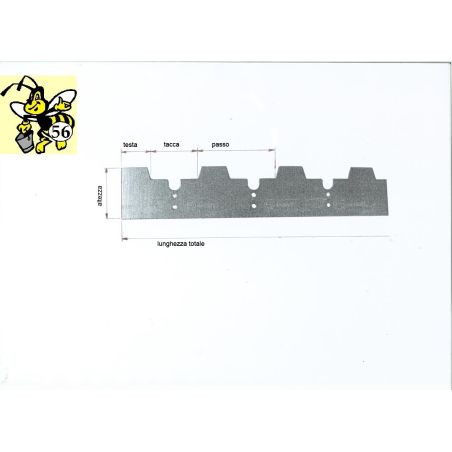 Crémaillère inox sauve-abeille pour ruche d.b. h. 25-28 mm