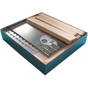 Assembly kit for 10-frame cube beehive with movable bottom