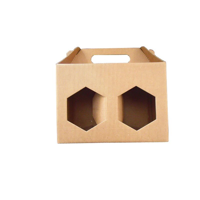 CARDBOARD CASE BOX for 2 honey pots of 350 g (brown)