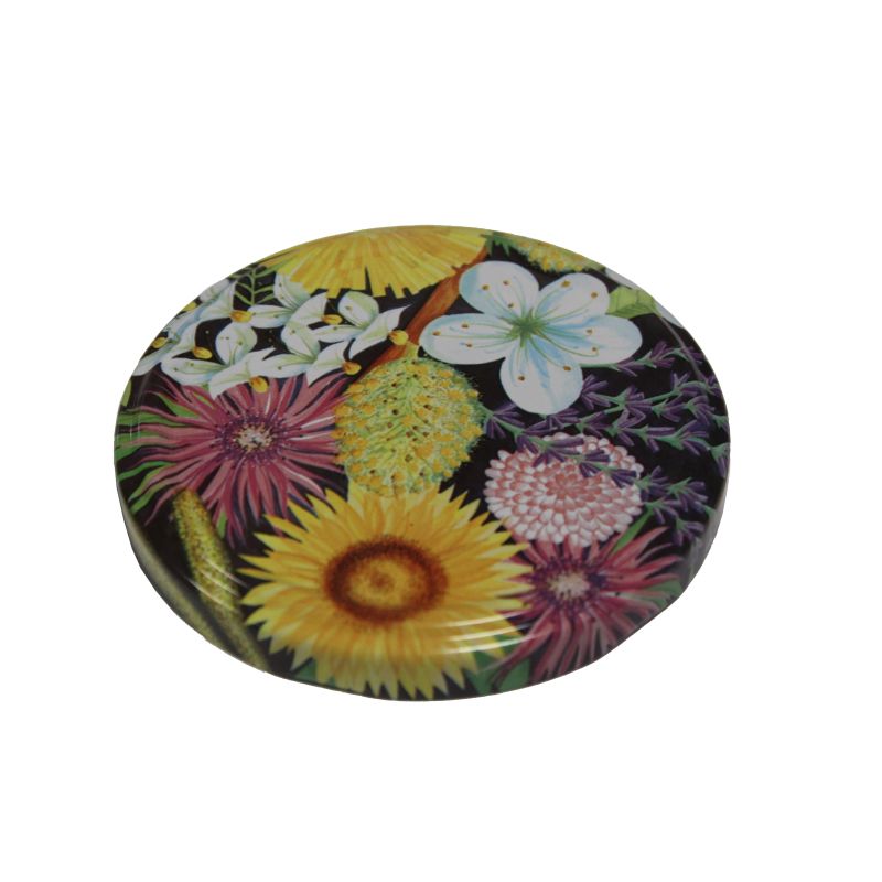 Twist-off deckel t70 für glasgefäß - öffnung 70 mm blumen Twist-off deckel t70 für glasgefäß - öffnung 70 mm blumen