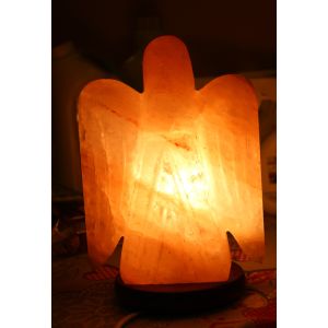 Lampada angelo cristalli di sale himalaya - peso 2/3 kg