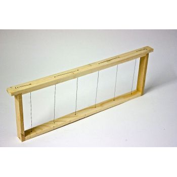 Honey super for beehive d.b. 6 honeycomb wooden frames with wire