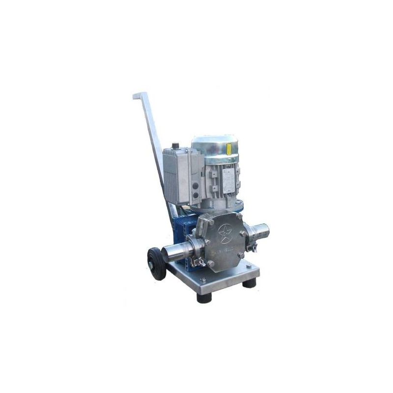 SINGLE-PHASE HONEY PUMP 100 with GEARMOTOR + SINGLE-PHASE INVERTER + TROLLEY