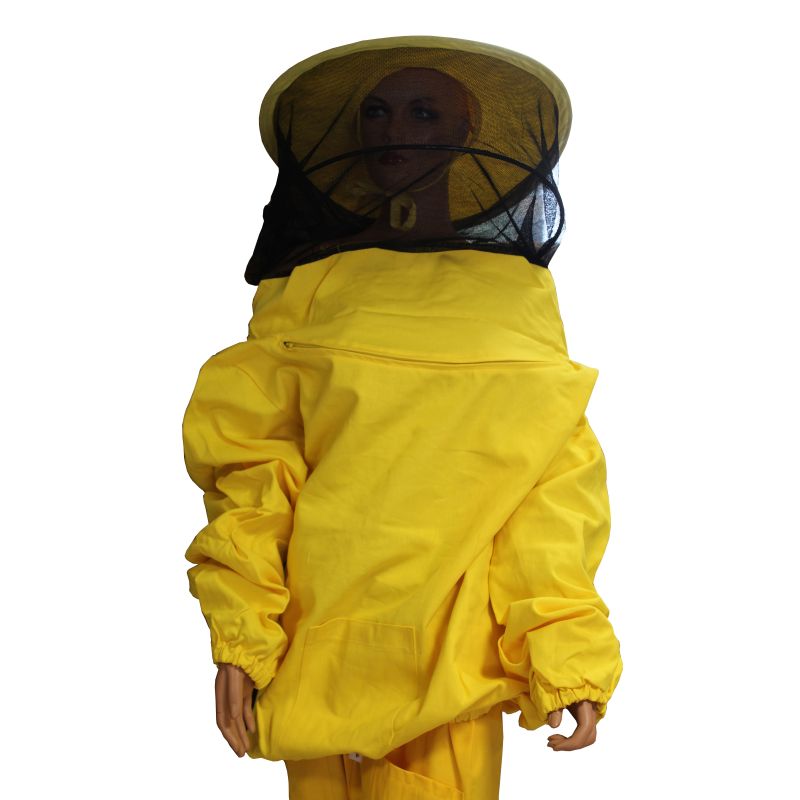 Round hat in tulle veil with jacket for beekeeper professional