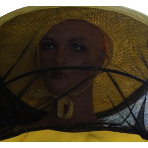 Masque en voile de tulle rond avec blouse professionnelle