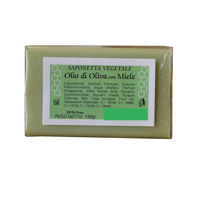 Saponetta vegetale olio di oliva con miele Saponetta vegetale olio di oliva con miele