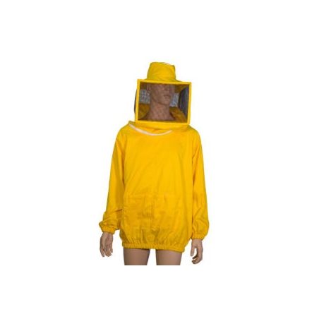 Camiciotto per apicoltore con maschera quadrata a rete in alluminio