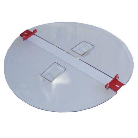 Hinged lids, for extractors diam.630mm, polycarbonate (pair)