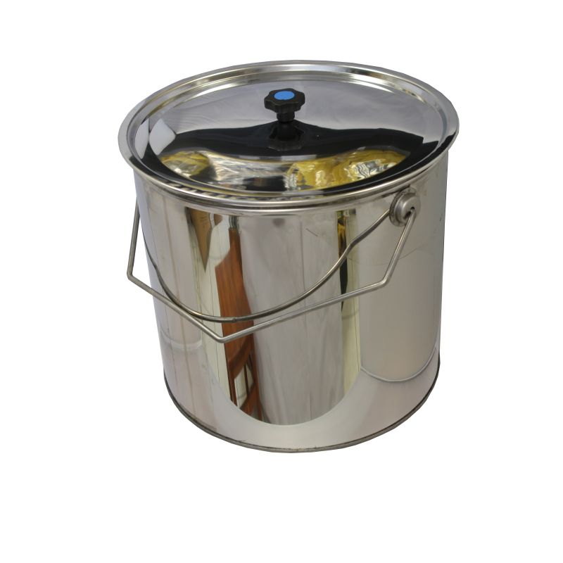 Stainless steel bucket for honey 25 kg -submielatotre Stainless steel bucket for honey 25 kg -submielatotre