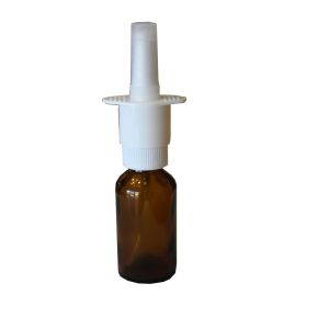 Flacon rond en verre jaune avec spray nasal 20 ml