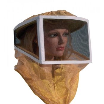 Net and tulle square HAT for beekeeping