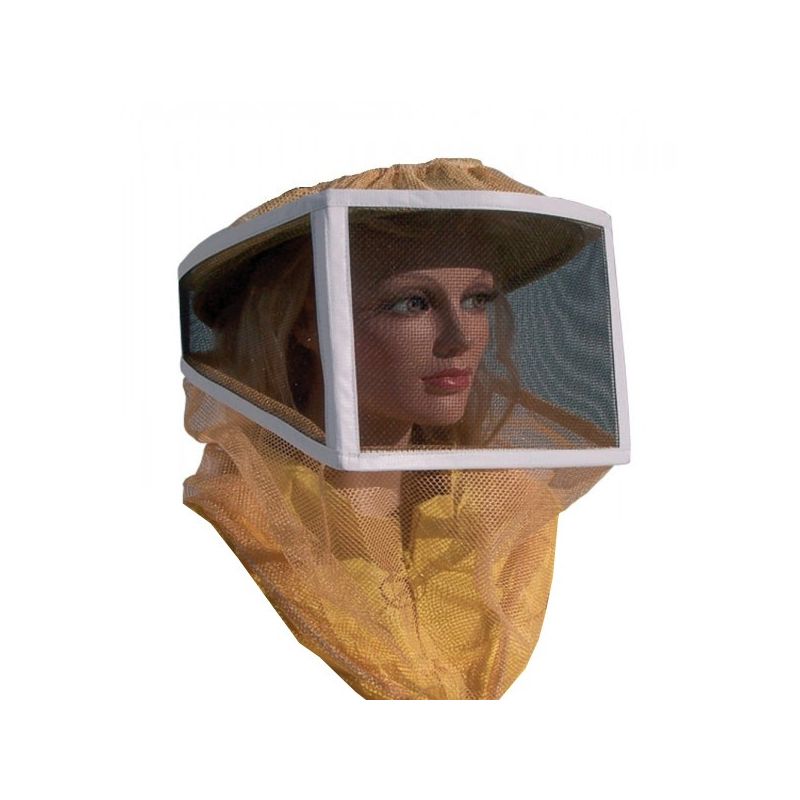 Masque pour apiculture carré en maille et tulle à utiliser avec casque
