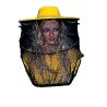 Careta redonda para apicultura con velo de tul