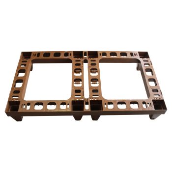 Palette en plastique pour supporter 2 nids d'abeilles ou ruches