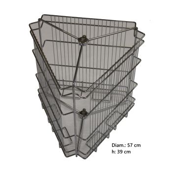 Tangential chrome plated basket cage for alloy kite extractor